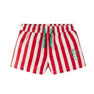 Zara Boys Red Striped Swim Shorts